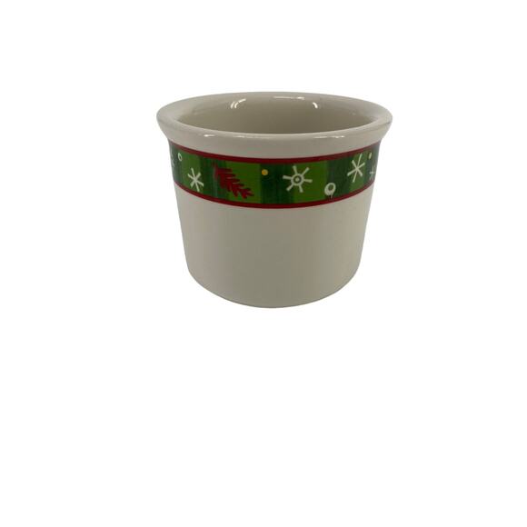 Longaberger Snowflake Small Crock Holiday Christmas Theme bowl - Picture 1 of 5